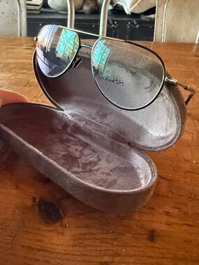 Tom Ford Aviator Metal Frame Glasses in Black with rose gold accent